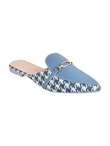 TRYME Trending Stylish Buckle Bellies Soft & Comfortable Flat Mules Sandal for Women and Girls
