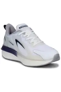 ABROS Enduro Sports Shoes Made of Mesh & EVA White/Navy 8 UK Comfortable Shoes for Mens