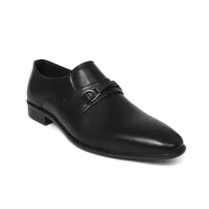 Zoom Shoes Men's Genuine Leather Formal Shoes for Office/Casual Wear A-1546 Black