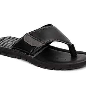 inblu Slip On Stylish Fashion Slipper/Sandal for men | Comfortable | Lightweight | Anti Skid | Casual Office Footwear (FO48_BLACK_40)