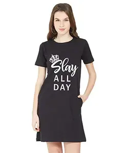 Stylish Cotton Blend Printed T-Shirt for Women | Casual Wear | Soft & Comfortable Fabric | Trendy Short Sleeve (Black_X-Large_Pack of 1)#2003