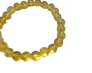 Blustone सिट्रीन ब्रेसलेट Attractive Yellow Citrine Stone Bracelet Original Certified By Lab Naturally Sunela Stone Bracelet For Wearing Jyotish Purpose सुनहला रत्न ब्रेसलेट पुरुषो और महिलाओ के लिए