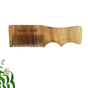 Arooman™ Neem Wood Hair Comb,Comb for unisex, Pack-1, Color_ Brown