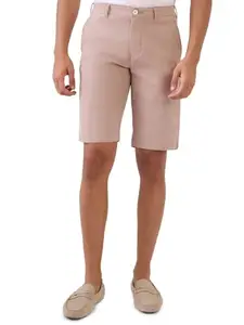 Colorplus Men Regular Fit Print Pattern Cotton Blend Casual Shorts (Size:40)-CJHQ00011-R3 Red