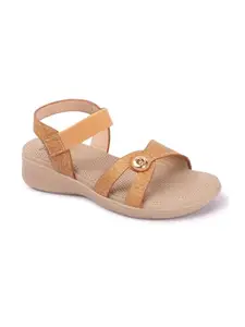 Carlton London Women Sandal,Tan, UK-7