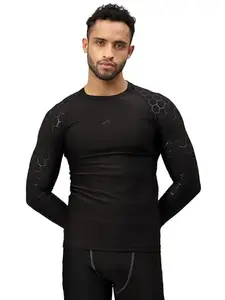 VECTOR X OMT-256 Men's Solid Round Neck Dark Black T-Shirt