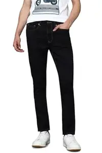 Louis Philippe Men's Slim Fit Mid Rise Jeans