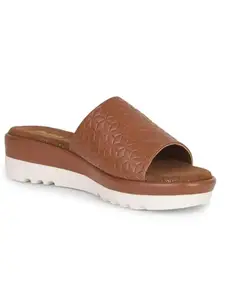 Bata Mule Slipper for Women Lifestyle Trendy and Comfortable Chappal Tan Light Brown