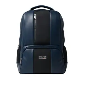 PULSE Medium 20 L Laptop Backpack Men Womens Girls Fashion PU Leather Mini Casual Backpack Bags for School, College, Tuition, Office Bag [MN-3046] (Navy Blue)