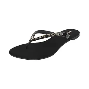 Mochi Womens Synthetic Black Slippers (Size (3 UK (36 EU))