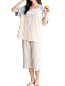 Lymio Night Suit Set || Printed Top & Pant Set || Night Suit (W-ND-2)