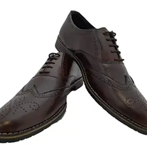 Secong Innings Enterprises Formal Regular Shoes for Men and Boys Dark Brown Color Size 9