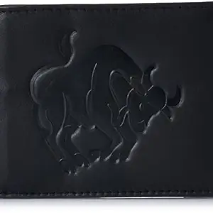 Justrack Boys Dark Black Color Genuine Leather Money Purse (LWM00195-JT_9)