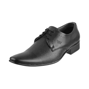Walkway by Metro Brands Black Formal Shoes - 7 UK (41 EU) (19-94653)