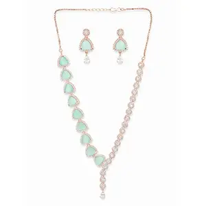 VOYLLA Rose Gold Brass Necklace Sets