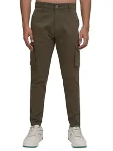 Highlander Men's Tapered Fit Cargo Trousers| Stylish & Comfortable for Casual, Travel & Active Wear | Trouser for Men | Men Trousersn
