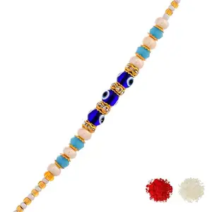 VOYLLA Lightly Embellished Simple Beaded Thread Rakhi For Brother|Pack Of 1|Rakhi Special|
