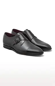 Ruosh Men's Black Leather Formal Shoes (1311375210)