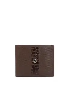 Da Milano RFID Protected Leather Wallet for Men with Card Slot - Brown