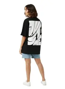 Okay Bhaiya "Just Me Graphic Oversized T-Shirt for Women | 100% Cotton Streetwear | Aesthetic Baggy Fit Drop Shoulder Tee