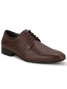 Bata Mens Token Laceup Brown Leather Formal Shoes (8254811), 8 UK