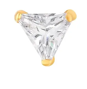 Cuonna Gems Gallery Igl Tested Gorgeous Triangle Diamond Stud Naak Ki Nose Pin Original Certified डायमंड नोज पिन Beautiful Triangle Shape & Excellent Clarity Gold Triangle Nose Ring For Girls