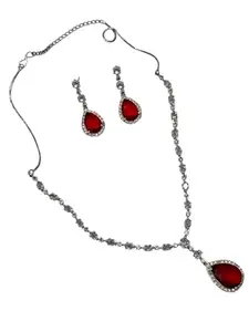 Latest Stylish Stone Studded Jewellery Set for Women |Festive Wedding Party Necklace Earrings|JS_92|