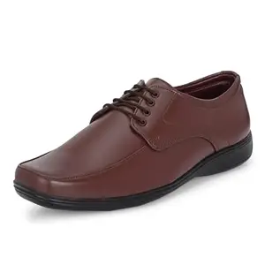 Centrino Formal Shoe for Men | Cushioned Insole | Stylish Lace-Up | Perfect for Boys & Men | Office Wear & Formal Dress 6819-2 Brown