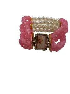 Jai Guru Ji Maharaj Handmade Bracelets for Men and Women/Guruji Bracelet Swaroop Blessing of Guruji | Guru Ji swaroop Bracelet in 4 layer bracelet (Purple)