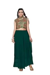 Women's Georgette Embroidery work Lehenga Choli with Dupatta || Semi Stitched Lehenga Choli With Dupatta For Women Wedding