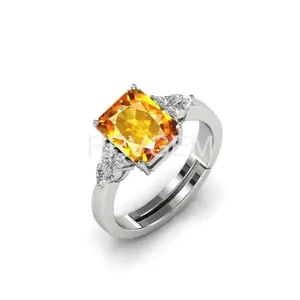 MBVGEMS 4.50 Ratti Citrine stone ring Handcrafted Finger Ring With Beautifull Stone sunela ring for Men & Women Jewellery Collectible sunela ring Panchdhatu Ring FOR UNISEX