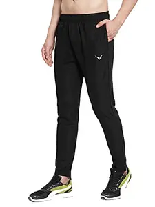 Invincible Men’s Athleisure Gym Wear Running Stretch Workout Pants (X-Large, Black)