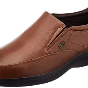 Lee Cooper Men's LC5010E Leather Formal Slip on Shoes_Tan_9UK