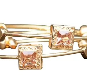 Gold Plated Bracelet for Women & Girls | Stylish Anti Tarnish Imitation Jewellery | Elegant Hand Accessories, Couple Gift & Fashion Bangle Set