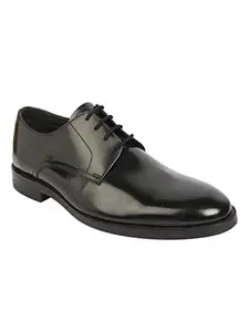 Clarks Men's Oliver Lace Black Leather Derby-6 UK (26143580