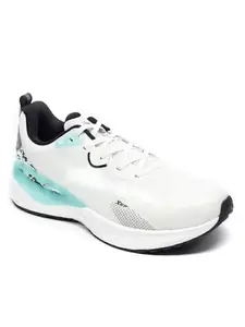 XTEP Canvas White,Aurora Green Waterproof Dynamic Foam Running Shoes for Men Euro- 45