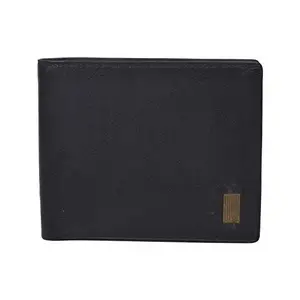 Leatherman Fashion LMN Genuine Leather Black Men Wallet(6 Card Slots)