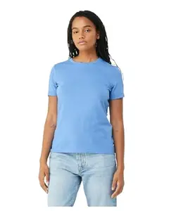 Radhu Fashion, Women's Pure Cotton Sky Blue T-Shirt | Soft Breathable Fabric | Half Sleeve Round Neck Casual Tee (in, Alpha, L, Regular, Standard, Sky Blue)