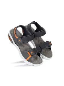 AADI Men's Grey Synthetic Leather Outdoor Casual Sandals & Floaters