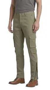 Zuneshia Men's Premium 100% Cotton 8-Pocket Cargo Pants | Tactical Utility Trousers with Adjustable Ankle Zippers
