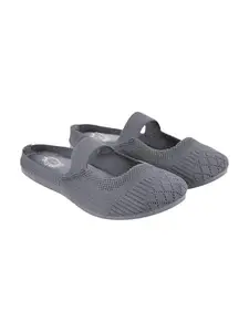 Shoetopia Comfortable Cozy & Chic Flat Grey Mules for Women & Girls /EU41