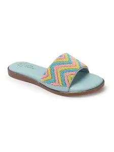 Carlton London Women Sandal,Sky Blue,UK-3