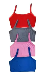 LIECRY Art (Pack of 4) Women's Cottton Non Padded Non-Wired T-Shirt Bra Magical Bra MULTICOLORANY Random Color Send Design No MG4.73 32C