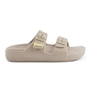 SOLETHREADS WAFER Slides for Women|Comfortable|Lightweight|Stylish|Fashionable|Slides|Sandals|Breathable|Premium Slippers for Women|MOCHA|UK 8