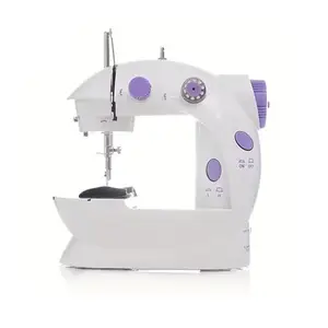 MHHUB Makes life easy Mini Sewing Machine with Table Set | Tailoring Machine | Hand Sewing Machine with extension table, foot pedal, adapter, White
