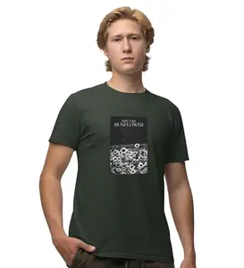 UNiOWN STORE Wildflower, Casual Revolution: Unleash Style with (Green) Trendy Front Print Tee for Men