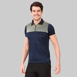 Vector X OMT-156 Men's Polyester Half Sleeve Polo Neck T-Shirt