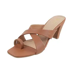Metro Women Tan Synthetic Casual Slipon Sandal UK/7 EU/40 (40-2478)