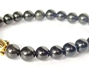 Feel Crystals Black Obsidian 10 MM Natural Crystals with Face of Buddha Stylish Stratchable Bracelets for Girls Women Boys Men Unisex