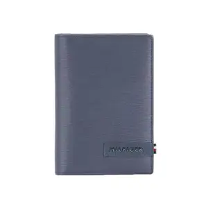 Tommy Hilfiger Kongsvinger Men Leather Passport Case Wallet for Men - Navy